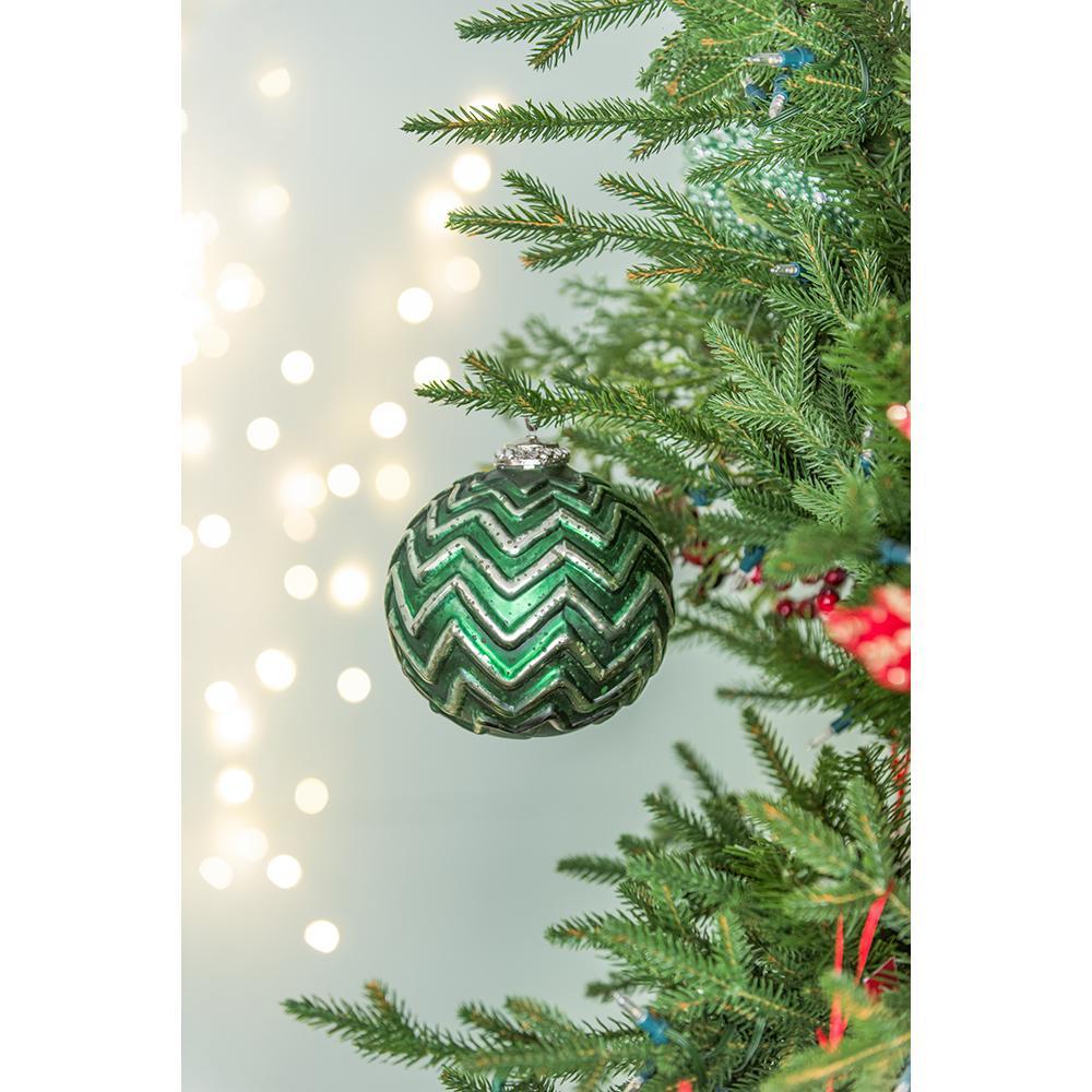 Christmas Ball Ornaments, Decorative Hanging Ball Christmas Tree Ornaments For Holiday Party Decorations (Set of 8) - Green