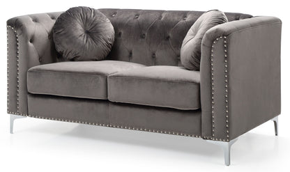 Contemporary Loveseat - Dark Gray