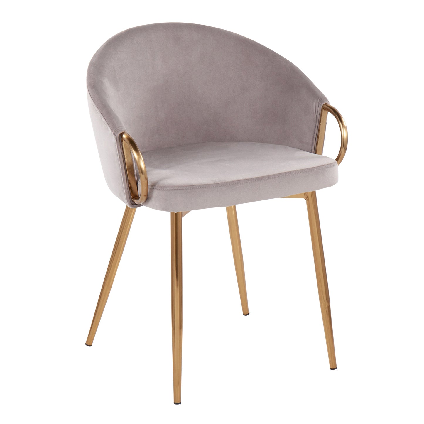 Claire - Contemporary / Glam Chair (Set of 2) - Gold / Silver