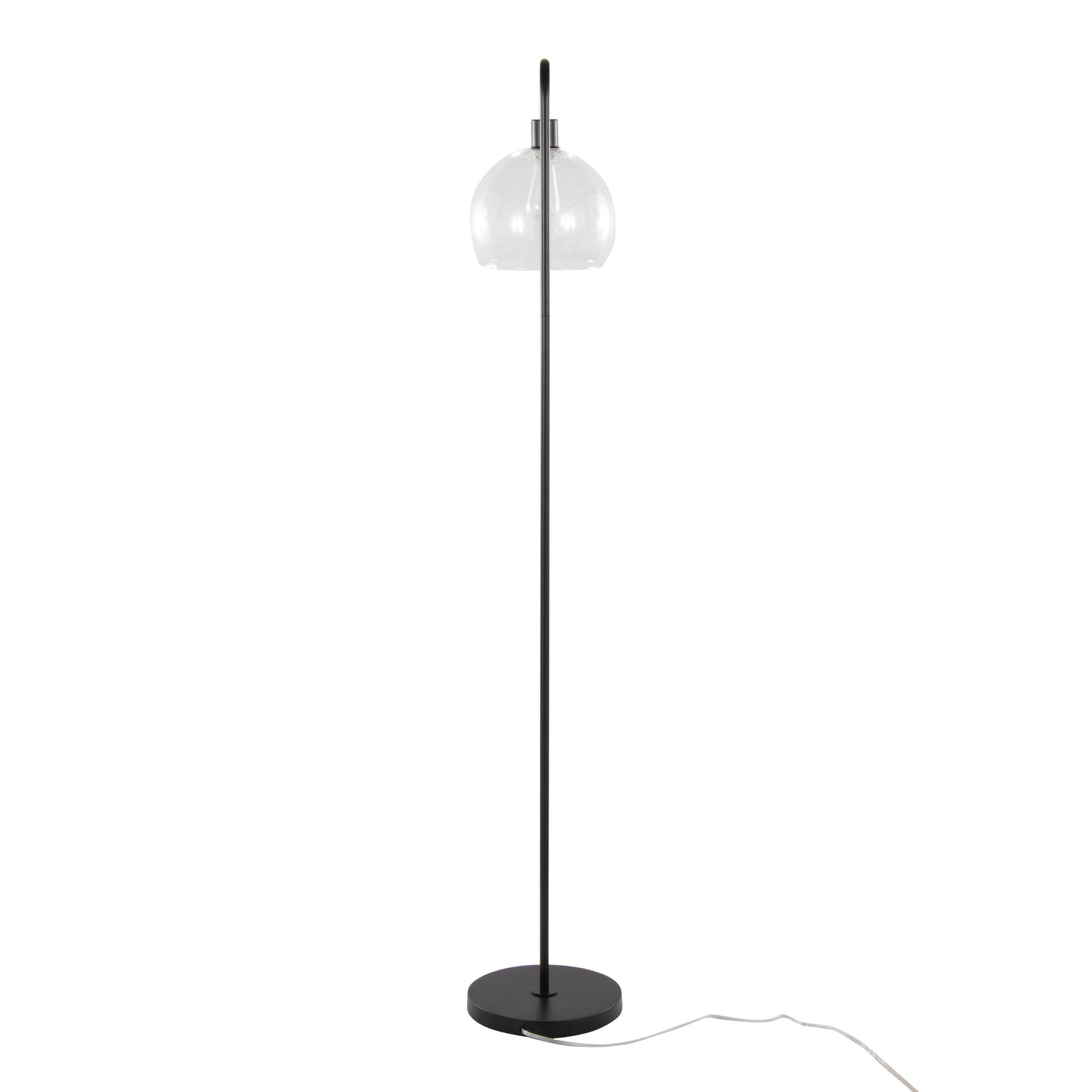 Metro - Contemporary Floor Lamp - Oil Bronze / Clear Seeded