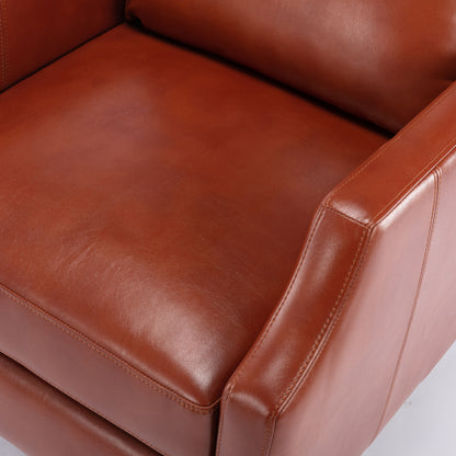 Biscoe - Mid Century Push Back Recliner - Caramel