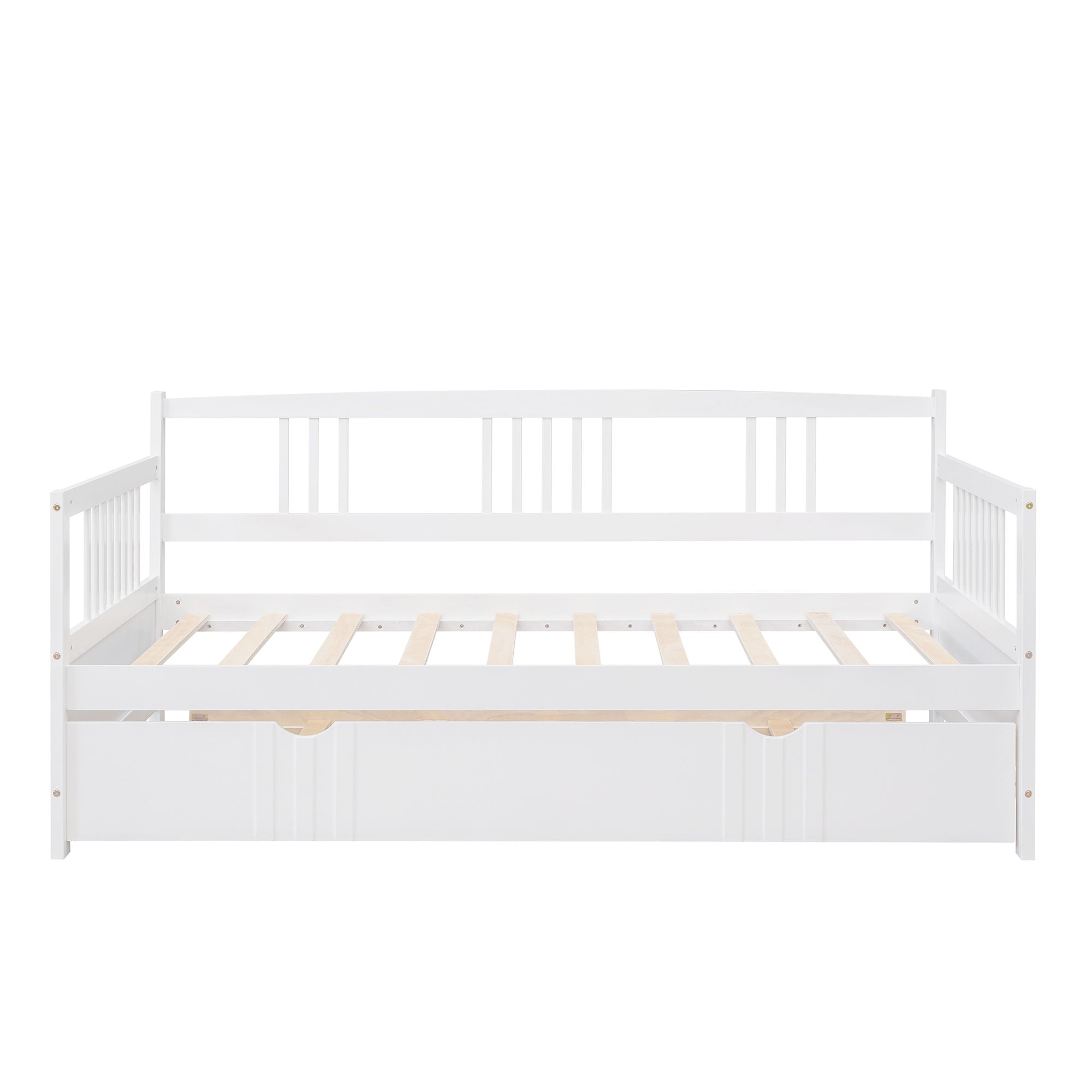 Twin Size DayBed With Twin Size Trundle - White