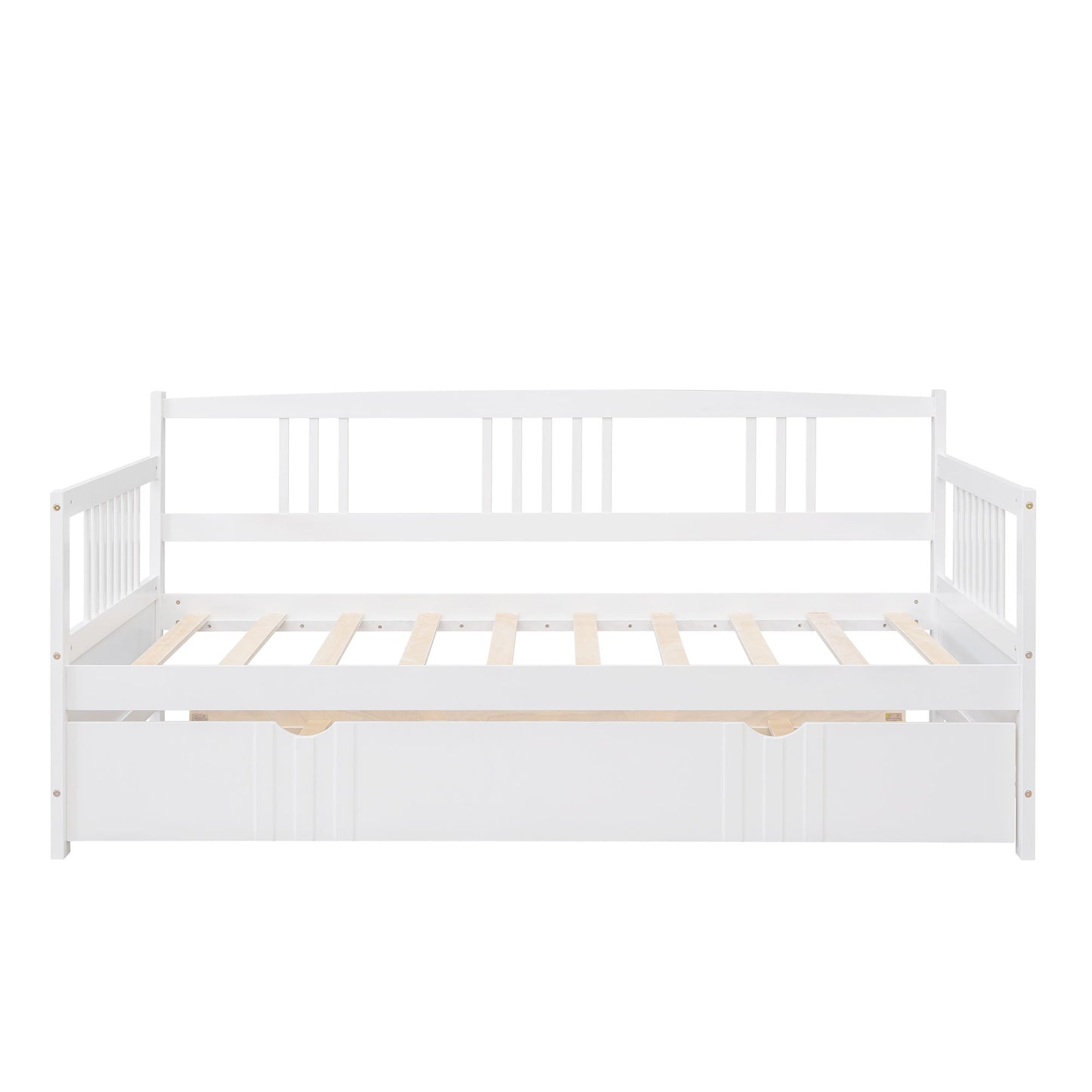 Twin Size DayBed With Twin Size Trundle - White
