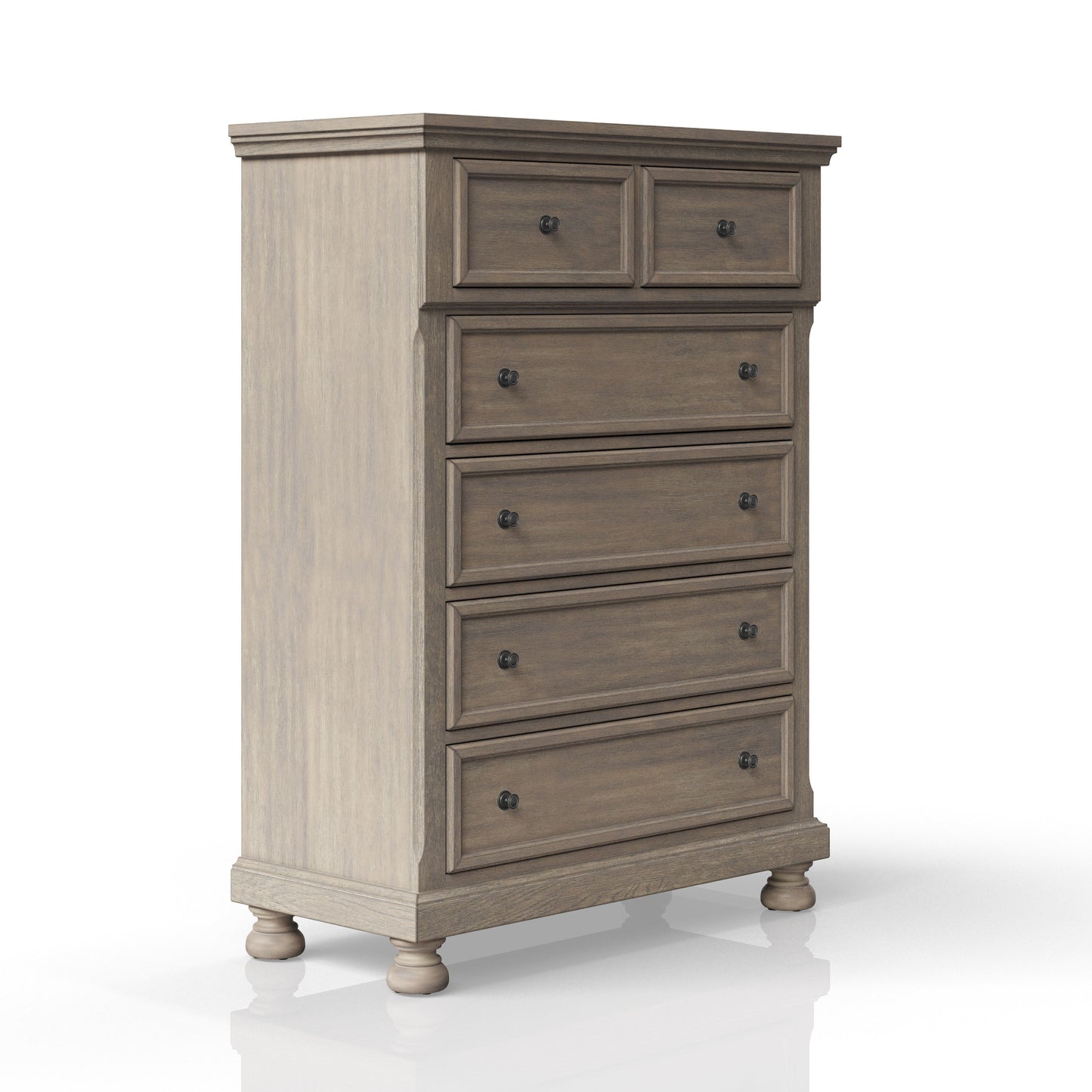 5 Drawer Chest - Antique Gray