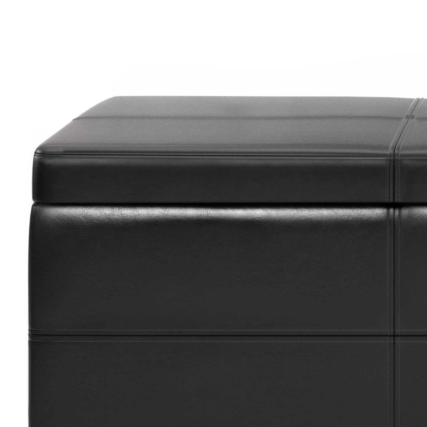 Afton - Storage Ottoman Bench - Midnight Black
