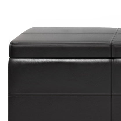 Afton - Storage Ottoman Bench - Midnight Black