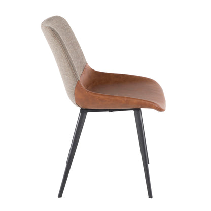 Outlaw - Industrial Two Tone Chair (Set of 2) - Black / Espresso / Brown