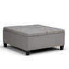 Harrison - Coffee Table Storage Ottoman - Dove Gray