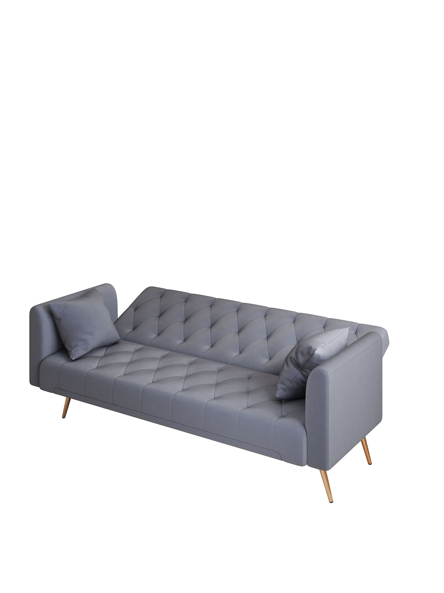 Convertible Double Folding Living Room Sofa Bed - Gray