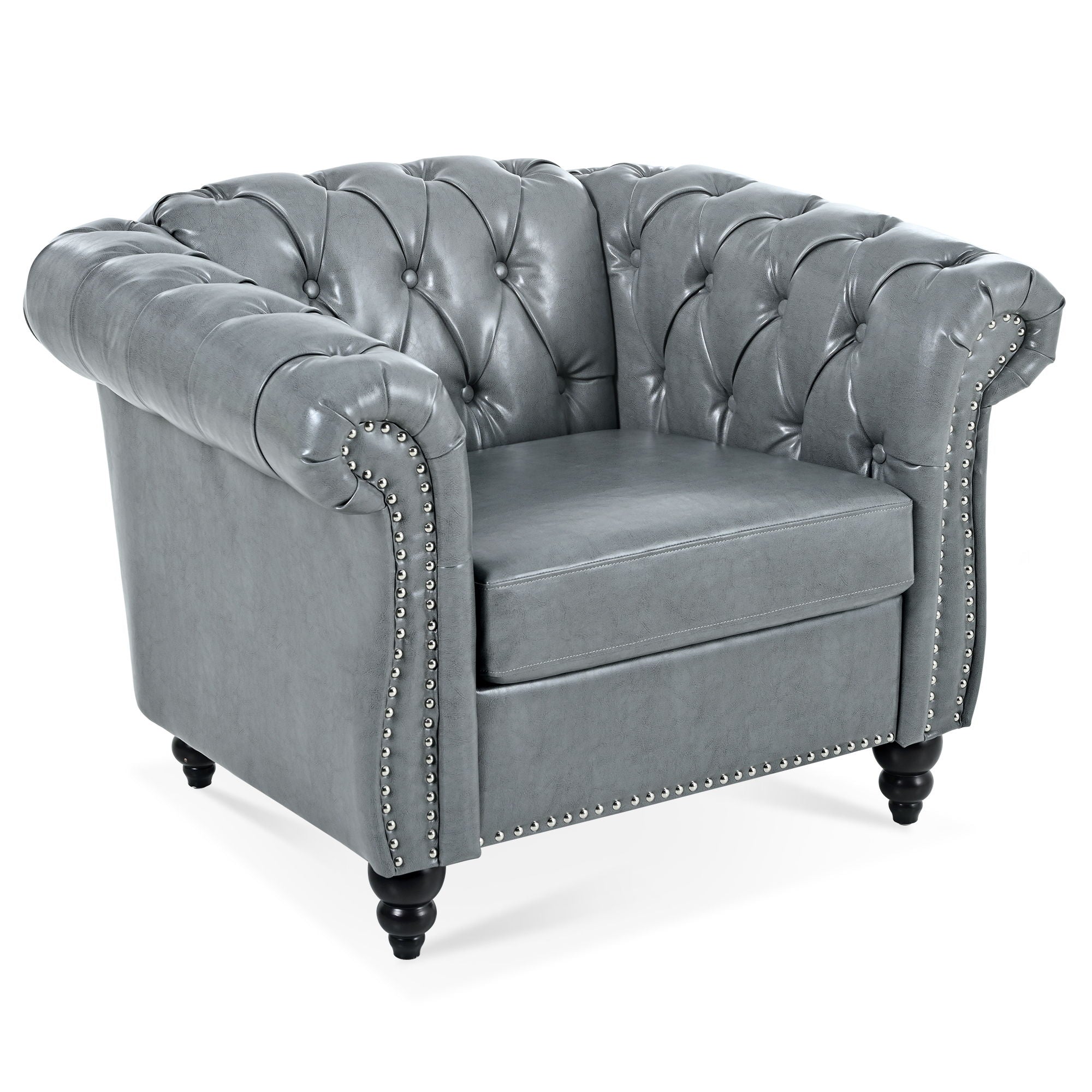 1 Seater Sofa For Living Room - Gray
