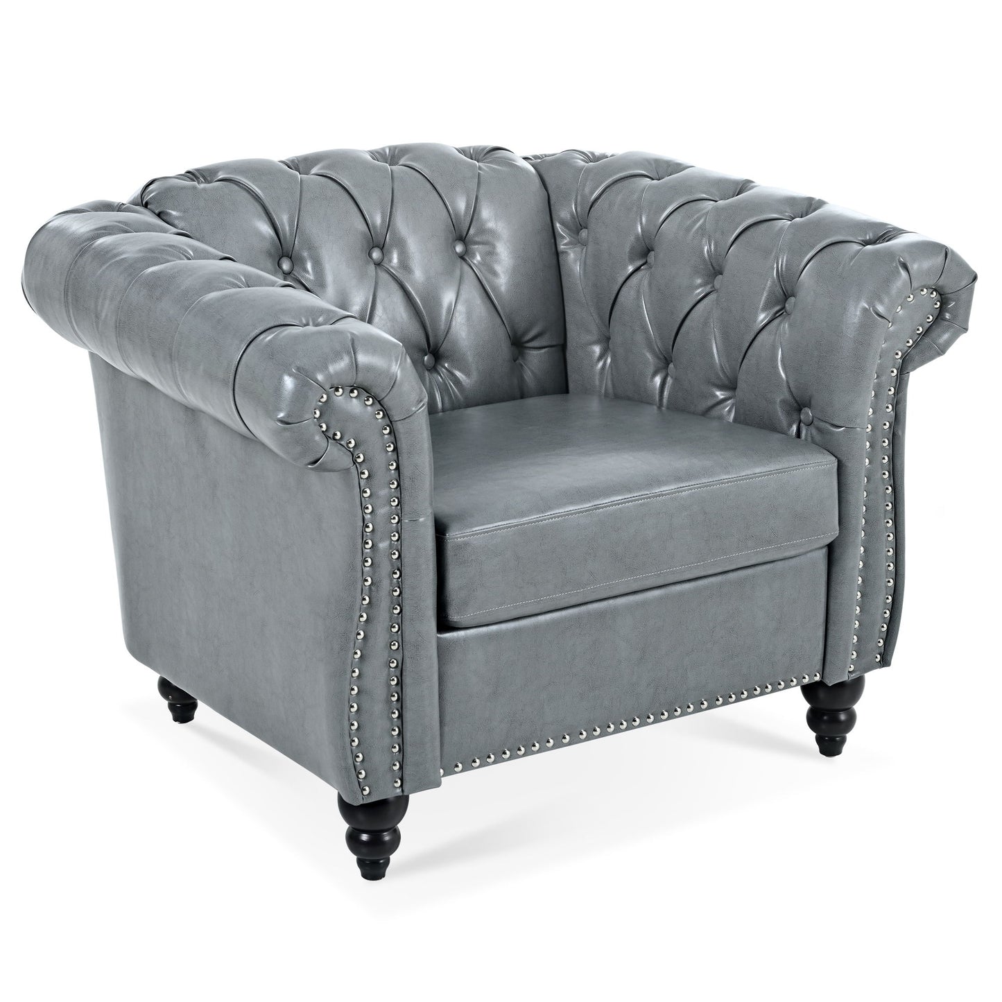 1 Seater Sofa For Living Room - Gray