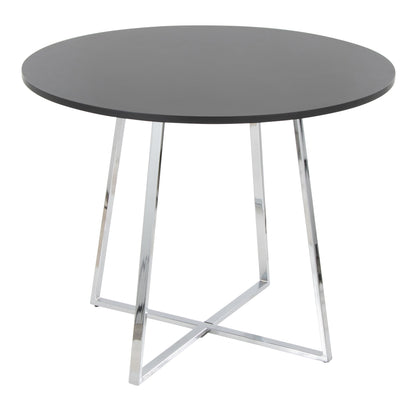 Cosmo - Canary Contemporary Dining Table - Chrome / Black