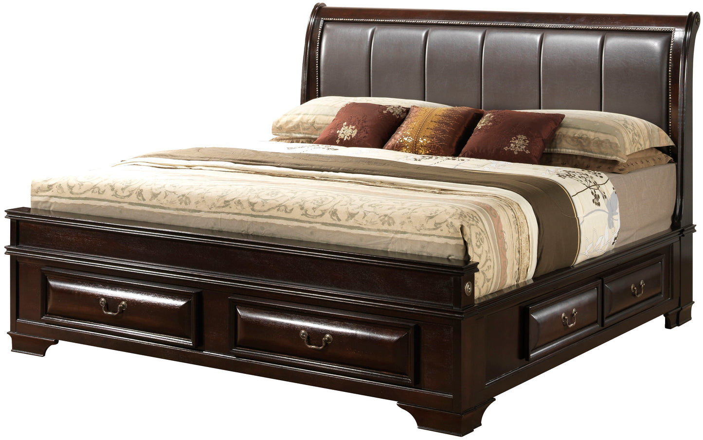 Lavita - King Storage Drawers Bed - Cappuccino