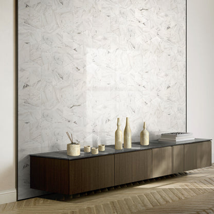 Luxury Natural Marble Living Room Accessories Set, Genuine Marble, 7 Pieces - Glod Yellow Beige