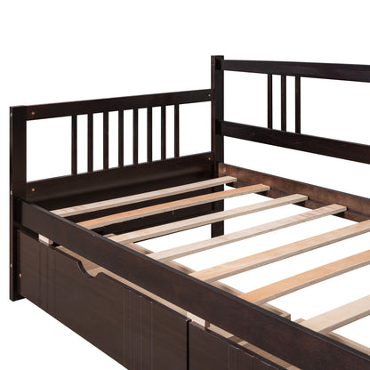 Twin Size DayBed With 2 Drawers - Espresso