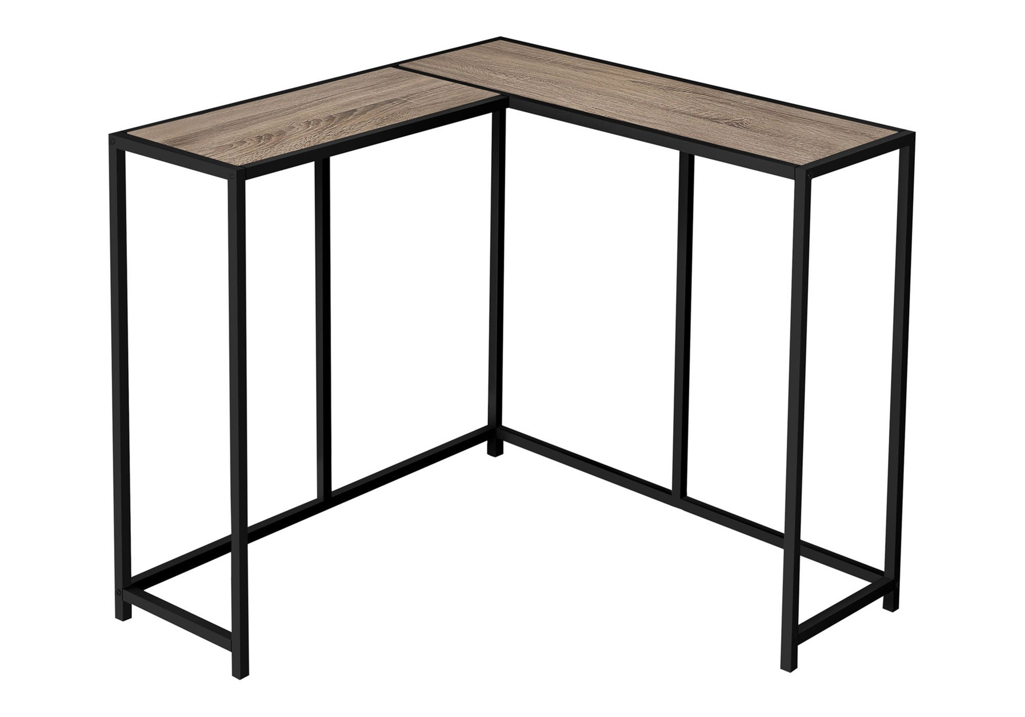 Corner Accent Console Table For Entryway, Contemporary And Modern - Taupe / Black