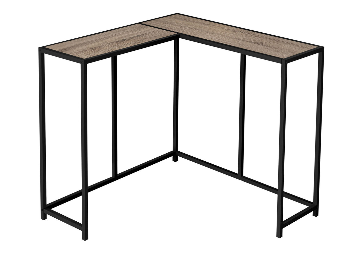 Corner Accent Console Table For Entryway, Contemporary And Modern - Taupe / Black