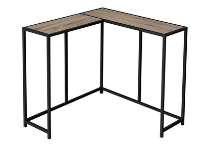 Corner Accent Console Table For Entryway, Contemporary And Modern - Taupe / Black