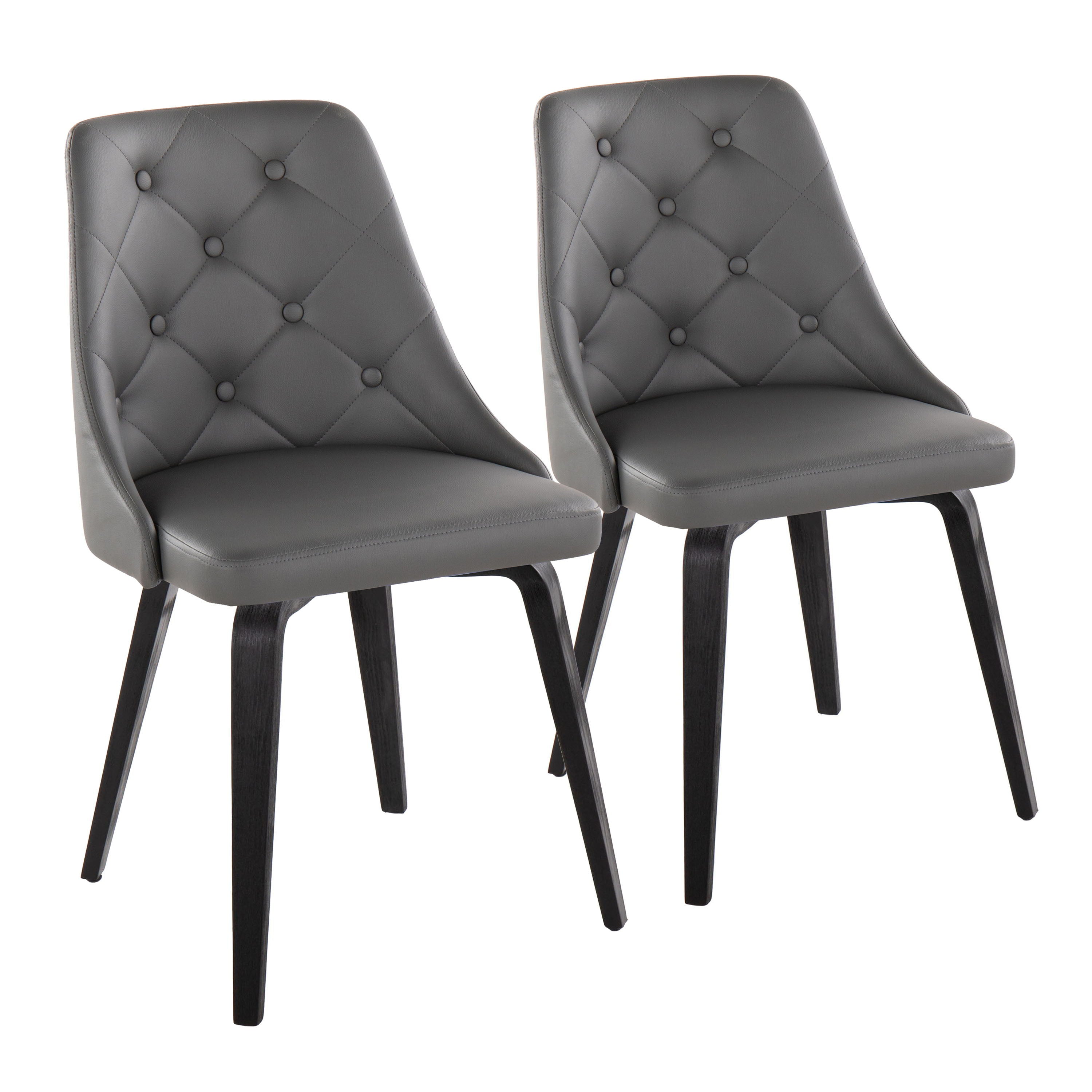 Marche - Contemporary / Dining Chair (Set of 2) - Black / Gray