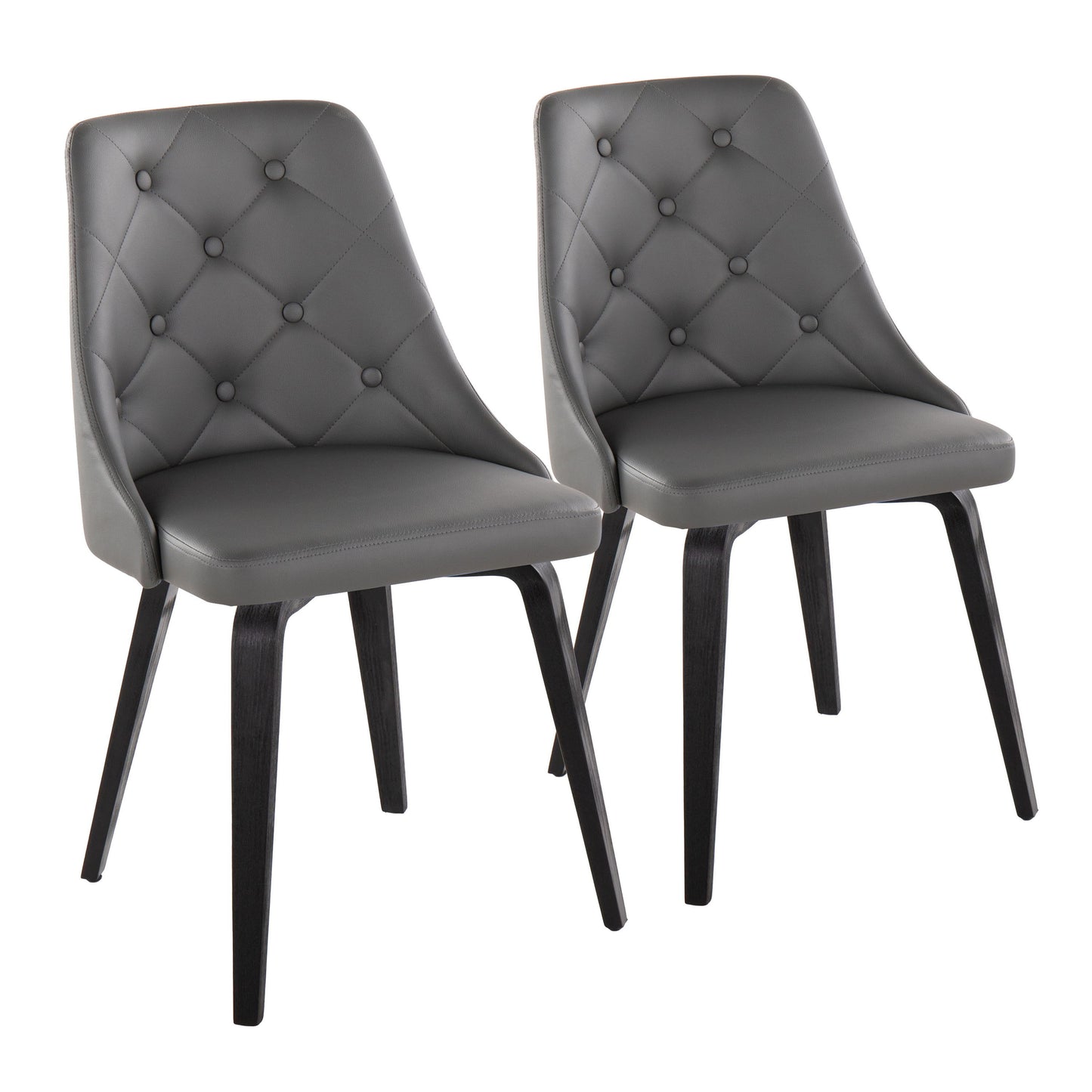 Marche - Contemporary / Dining Chair (Set of 2) - Black / Gray