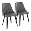 Marche - Contemporary / Dining Chair (Set of 2) - Black / Gray