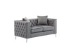 Lorreto - Velvet Loveseat - Gray