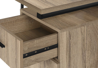 Computer Desk, Home Office, Laptop, Left, Right Set-Up, Storage Drawers, Work, Contemporary, Modern - Taupe