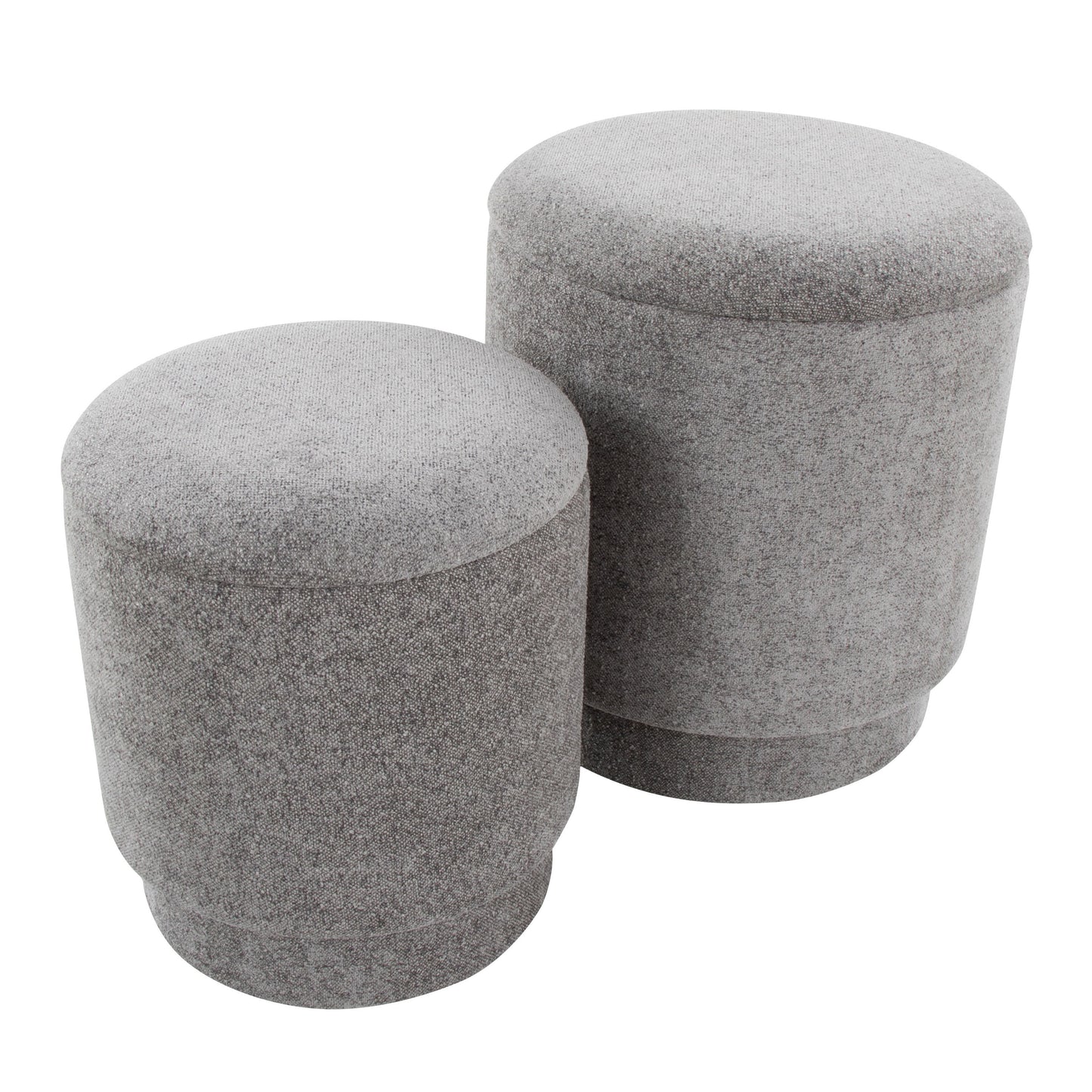 Marla - Upholstered Contemporary Ottoman Set - Gray