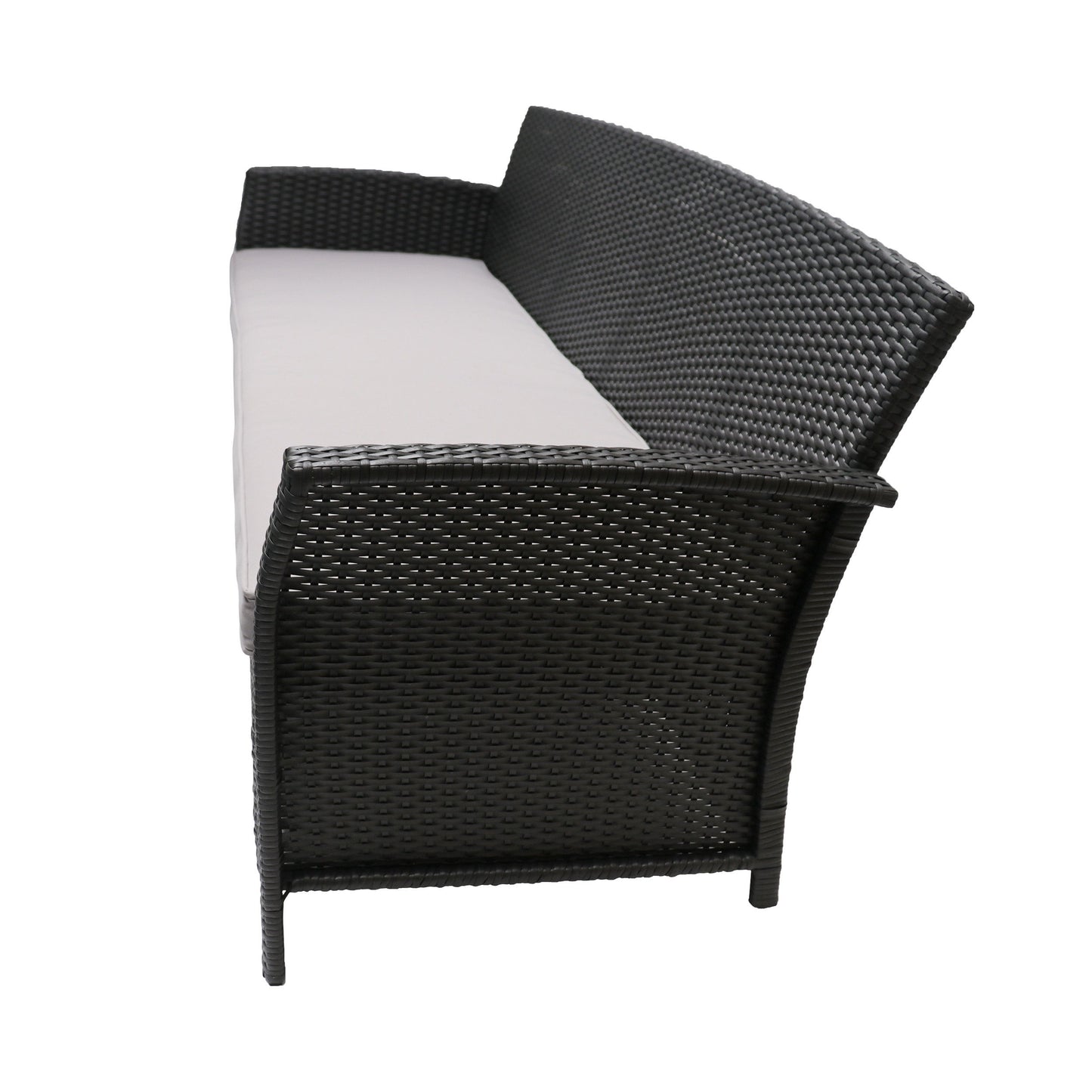 Thalassa - Outdoor 3 Seater Sofa With Water Resistant Cushion - Gray / Black