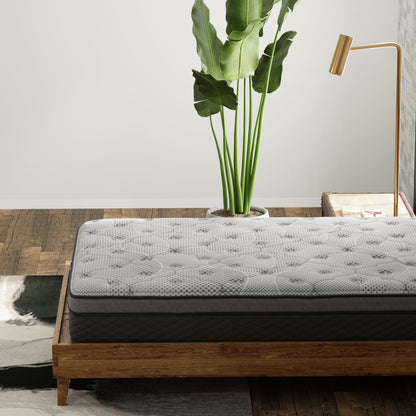 CS Hybrid - 12" Twin Long Pocket Coil Mattress - Black / Gray