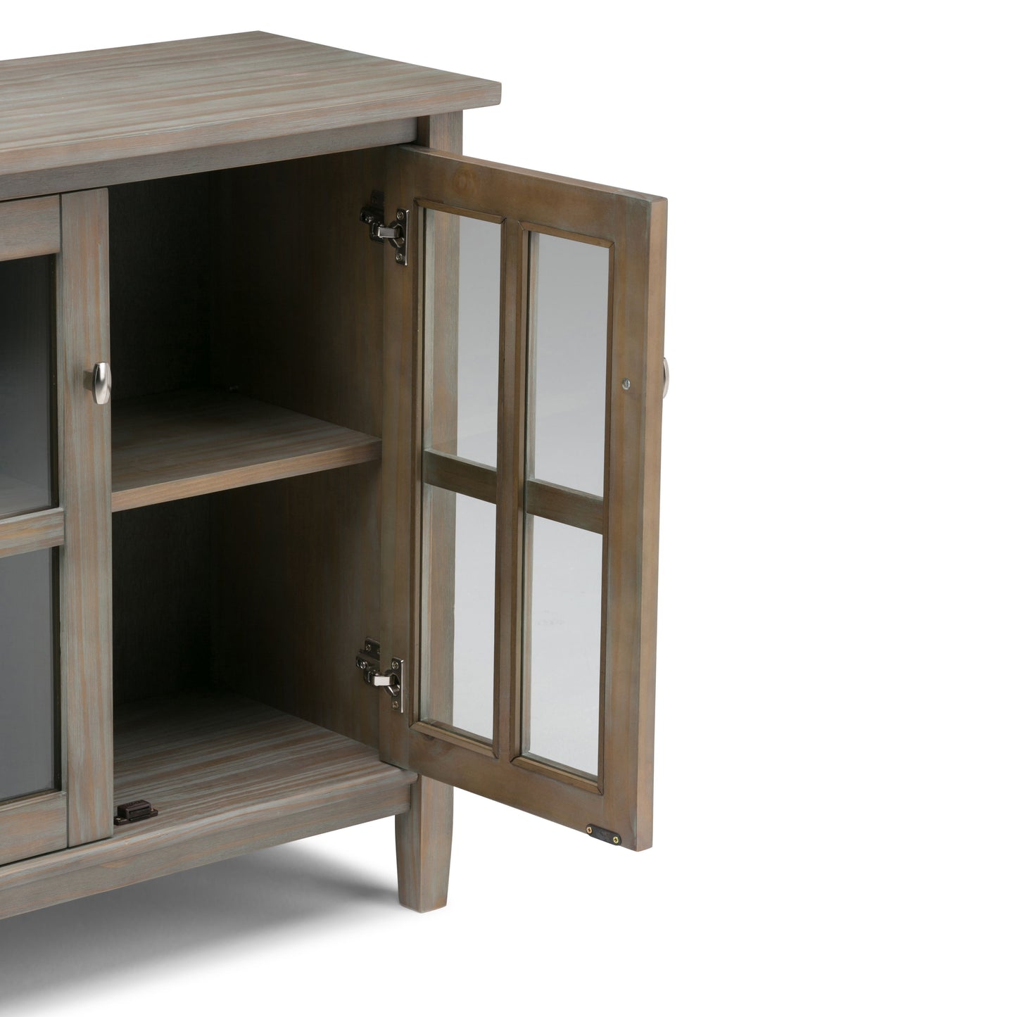 Warm Shaker - Low Storage Cabinet - Distressed Gray