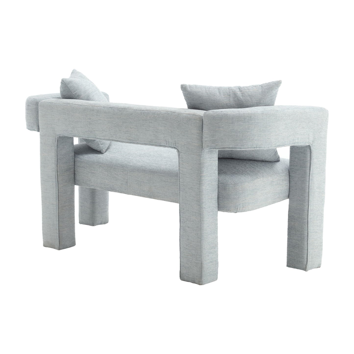 Modern Loveseat Sofa, Comfy Upholstered 2 Seater Sofa - Mint Green