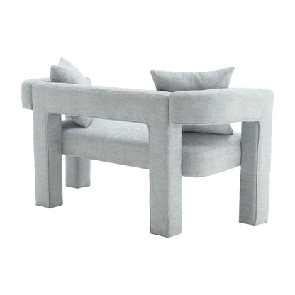 Modern Loveseat Sofa, Comfy Upholstered 2 Seater Sofa - Mint Green