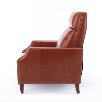 Biscoe - Mid Century Push Back Recliner - Caramel