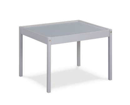 Della - 3-Piece Solid Wood Kids Table & Two Chair Set - Gray