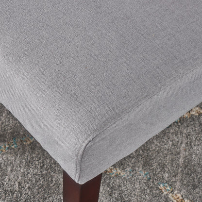 Sophisticated Tufted Dining Chair (Set of 2) With High Back And Birch Wood Legs - Light Gray