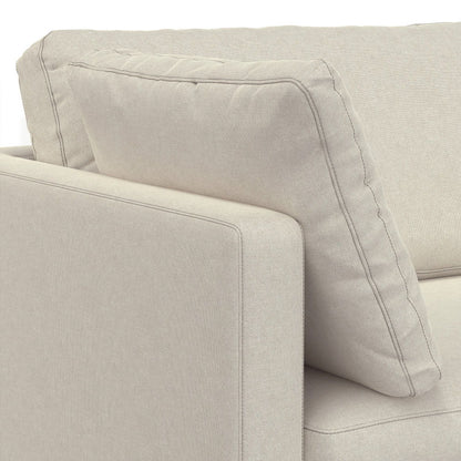 Ava - Mid Century Sofa With Ottoman Set - Cream