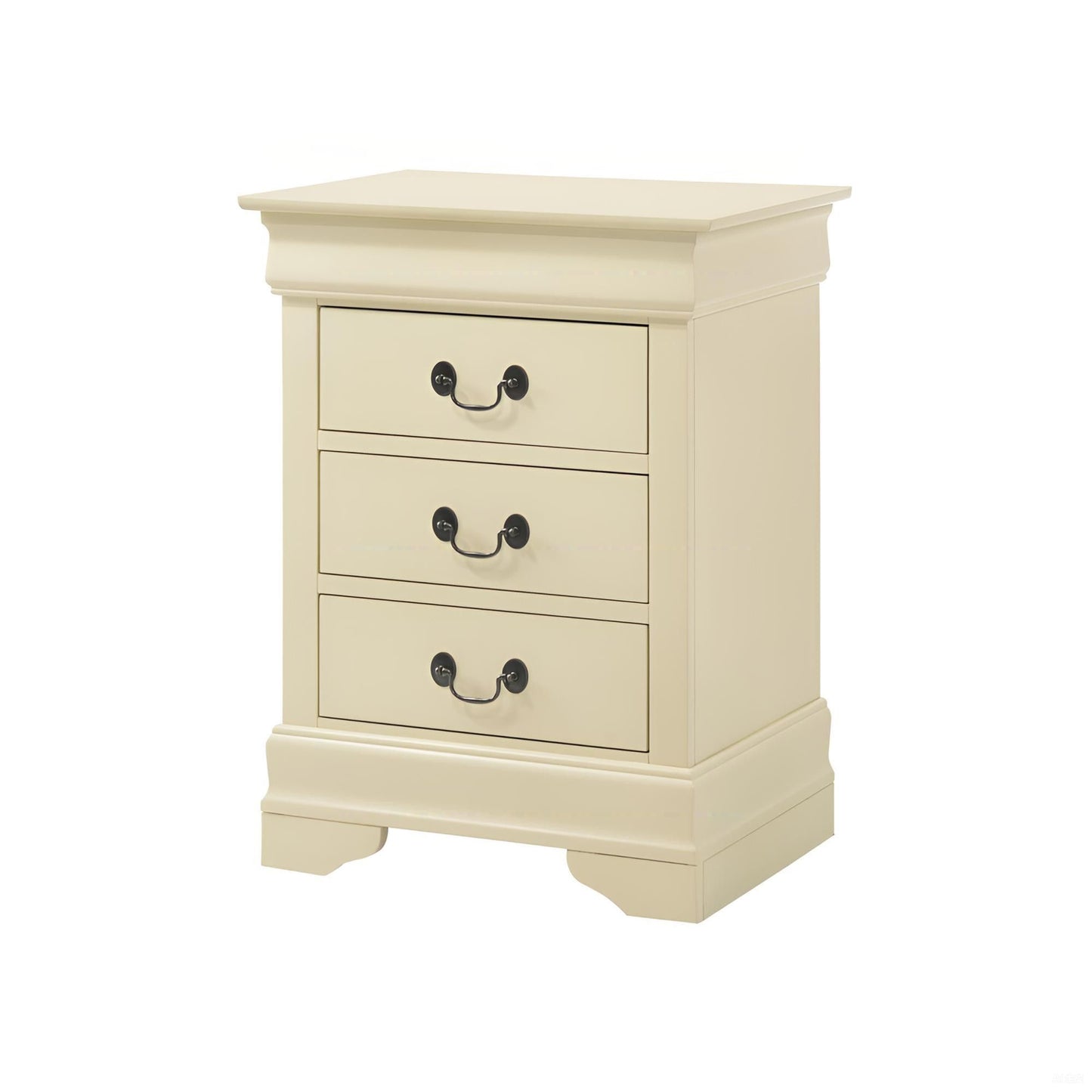 Louis Phillipe - 3 Drawer Nightstand - Beige