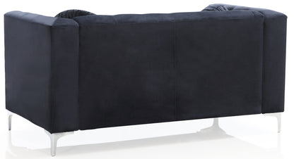 Loveseat Sleek Contemporary - Black