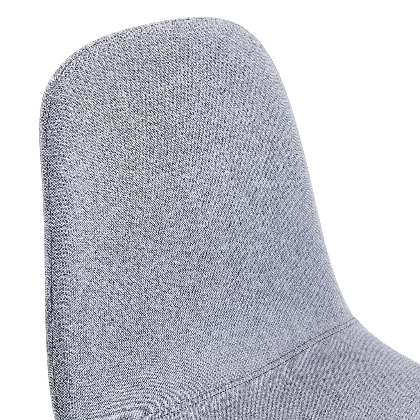 (Set of 4) Fabric Back And Metal Combined Spoon Chairs Perfectly Matching Minimalist And Scandinavian Style Homes - Gray / Black