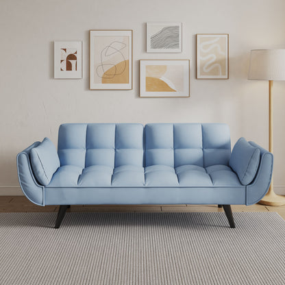 Sofa Soft Two Armrests Throw Pillow Pillow Comfortable Fit Apartment Bedroom Small Space - Antique Navy Blue