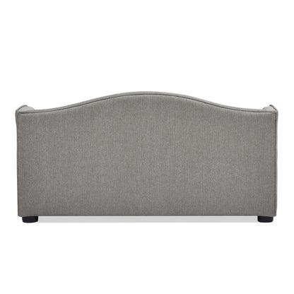 Robin - Tufted Wingback Pet Sofa Bed, Medium, Uptown Resistant High - Gray Stain