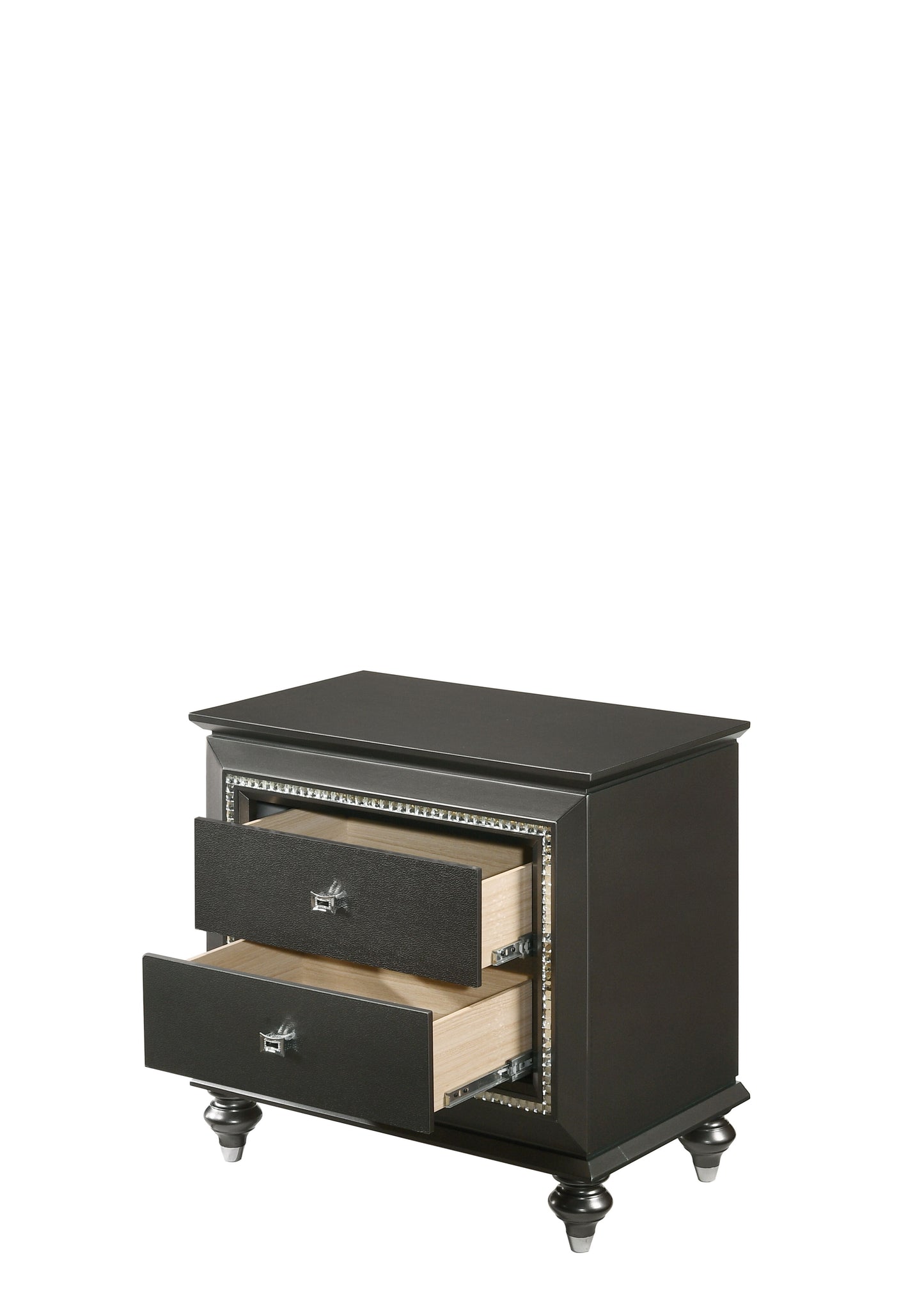 Kaitlyn - Nightstand - Metallic Gray
