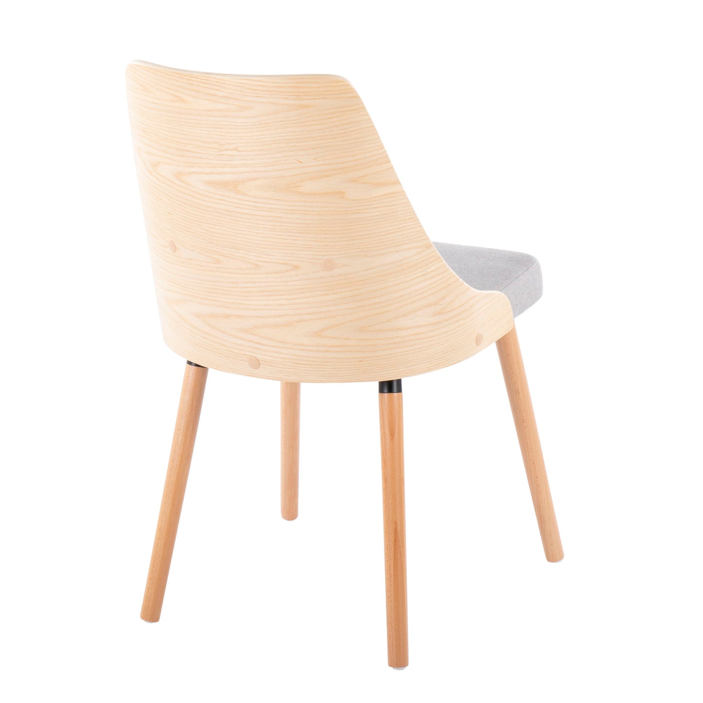 Anabelle - Mid-Century Modern Chair (Set of 2) - Natural / Gray