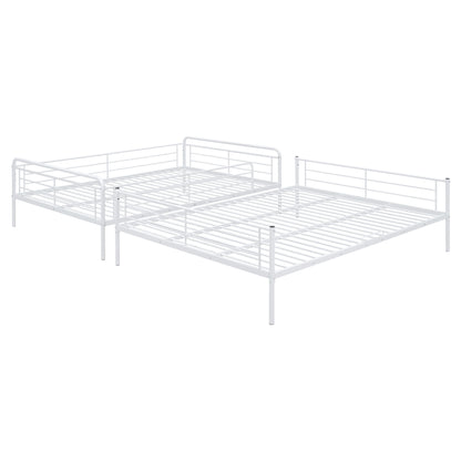 Full Long Over Queen Bunk Bed - White