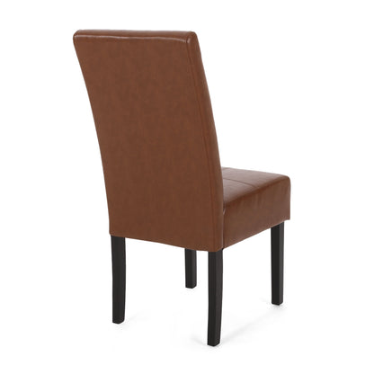 Pertica - Dining Chair With T - Stitch Design (Set of 2) - Light Brown