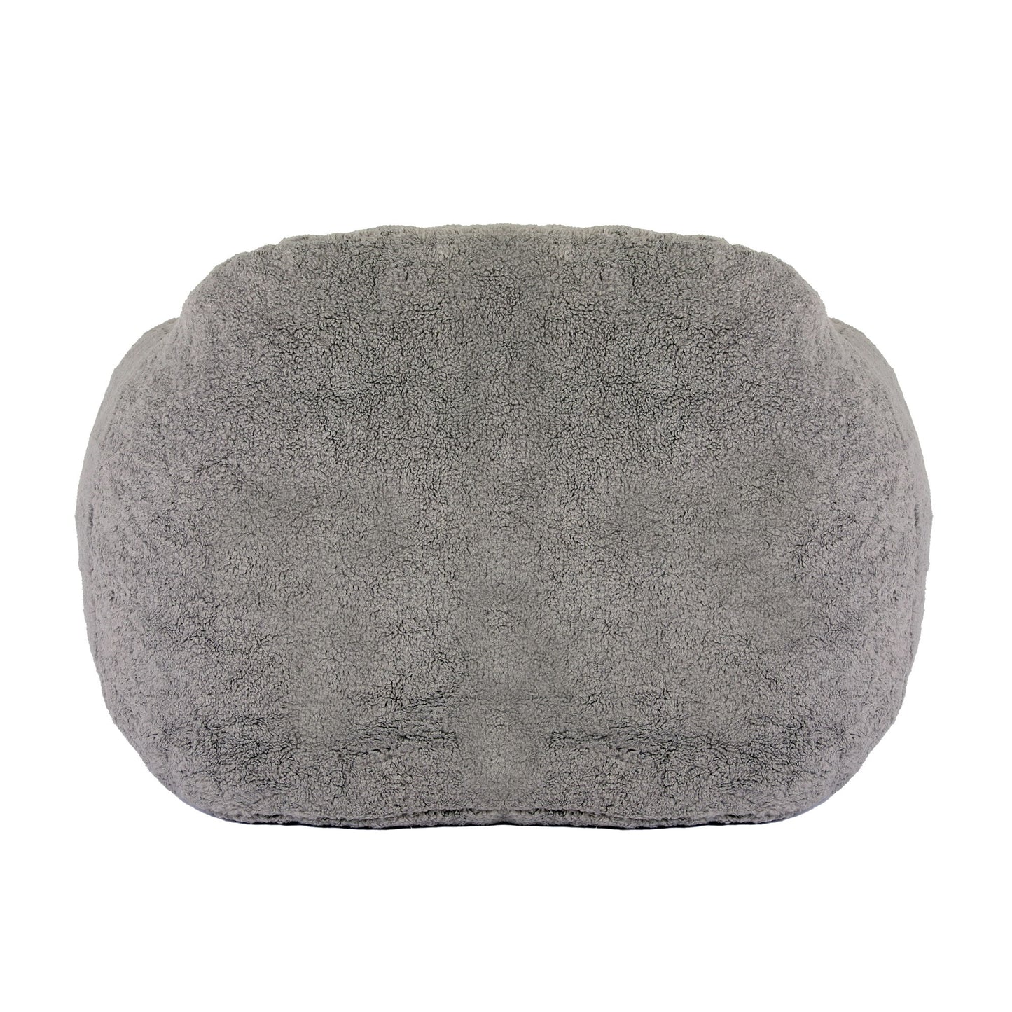 Giant Bean Bag Chair For Adults, Spacious Memory Foam Bean Bag Sofa With Armrests Teddy Fabric, Comfy Seating For Living Room Or Bedroom - Light Gray