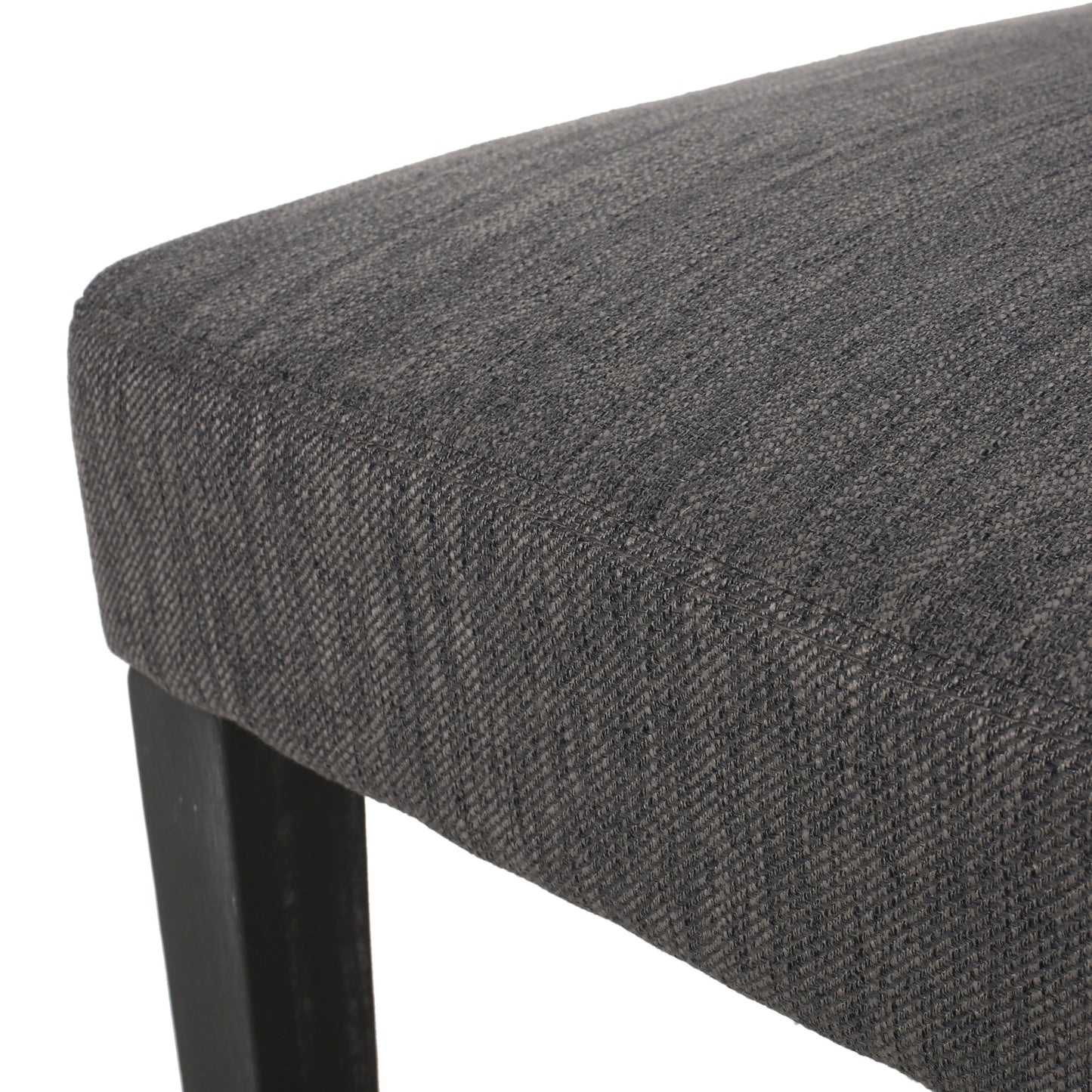 Contemporary Fabric Dining Chair With Upholstered Seating And Tapered Legs - Charcoal