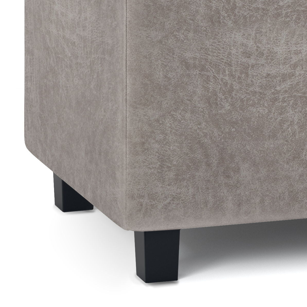 Cosmopolitan - Storage Ottoman - Distressed Gray Taupe