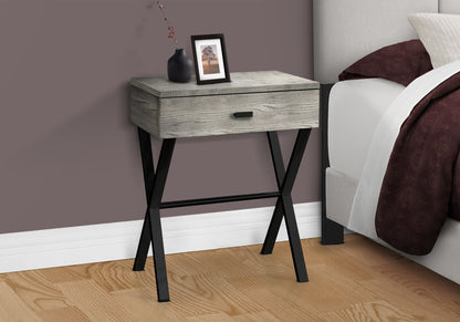 Accent Side Table, 1 Storage Drawer, Contemporary And Modern - Gray